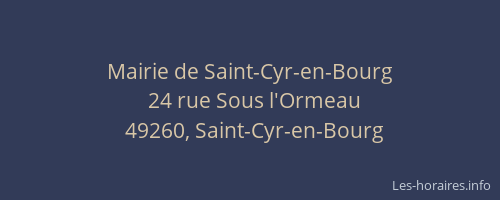 Mairie de Saint-Cyr-en-Bourg