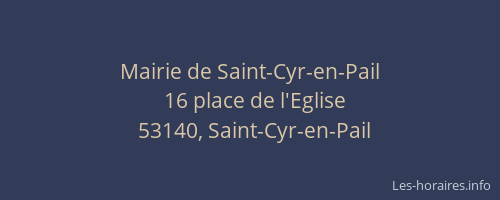 Mairie de Saint-Cyr-en-Pail