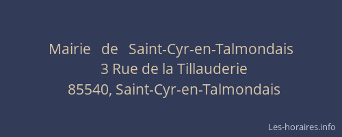 Mairie   de   Saint-Cyr-en-Talmondais
