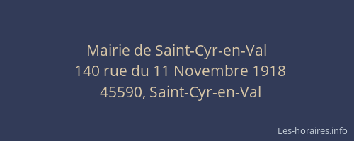 Mairie de Saint-Cyr-en-Val
