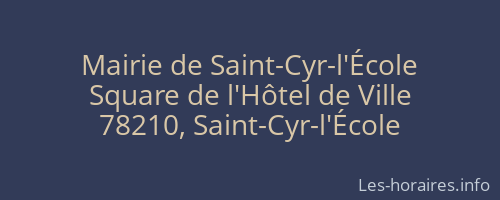 Mairie de Saint-Cyr-l'École