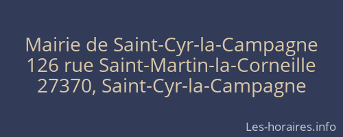 Mairie de Saint-Cyr-la-Campagne