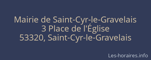 Mairie de Saint-Cyr-le-Gravelais
