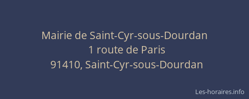 Mairie de Saint-Cyr-sous-Dourdan