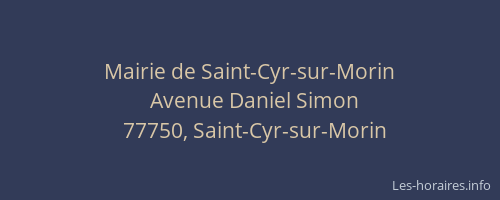 Mairie de Saint-Cyr-sur-Morin