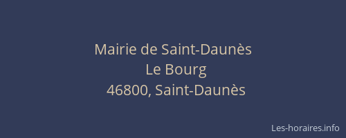 Mairie de Saint-Daun&egrave;s