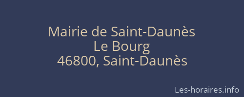 Mairie de Saint-Daunès