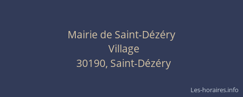 Mairie de Saint-Dézéry