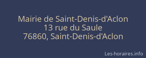 Mairie de Saint-Denis-d'Aclon