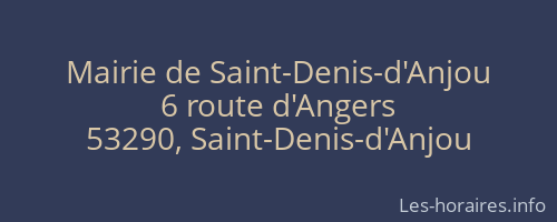 Mairie de Saint-Denis-d'Anjou