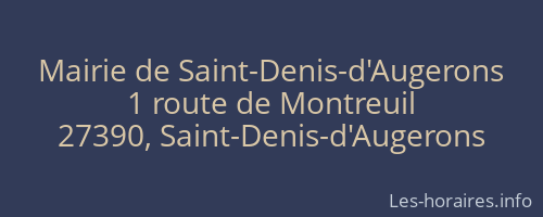 Mairie de Saint-Denis-d'Augerons