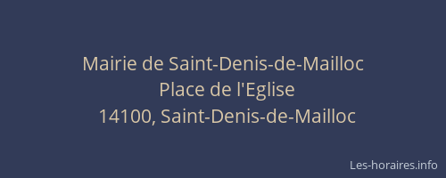 Mairie de Saint-Denis-de-Mailloc