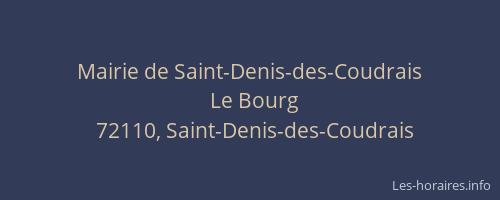 Mairie de Saint-Denis-des-Coudrais