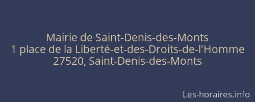Mairie de Saint-Denis-des-Monts