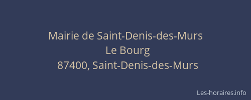 Mairie de Saint-Denis-des-Murs