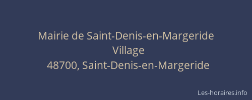 Mairie de Saint-Denis-en-Margeride