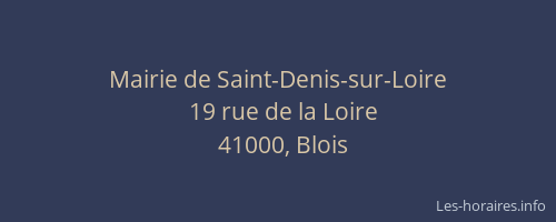 Mairie de Saint-Denis-sur-Loire