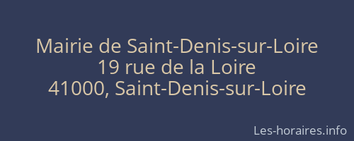 Mairie de Saint-Denis-sur-Loire