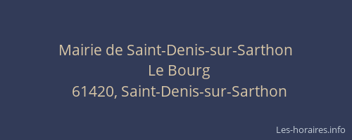 Mairie de Saint-Denis-sur-Sarthon