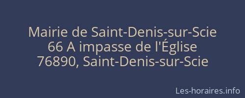 Mairie de Saint-Denis-sur-Scie