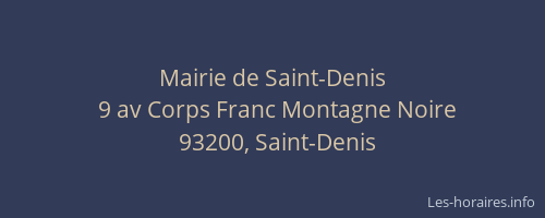 Mairie de Saint-Denis