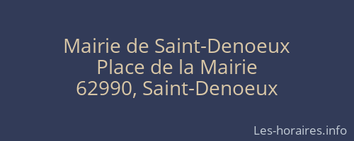 Mairie de Saint-Denoeux