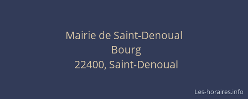 Mairie de Saint-Denoual