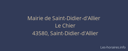 Mairie de Saint-Didier-d'Allier