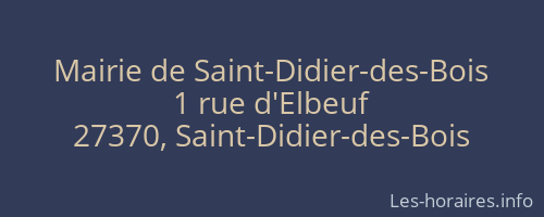 Mairie de Saint-Didier-des-Bois