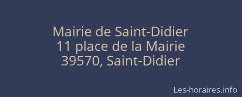 Mairie de Saint-Didier