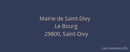 Mairie de Saint-Divy