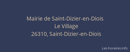 Mairie de Saint-Dizier-en-Diois