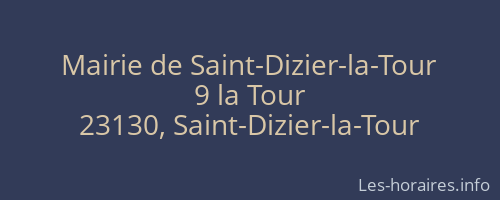 Mairie de Saint-Dizier-la-Tour