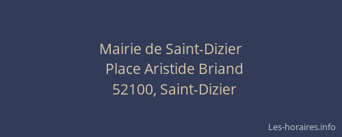 Mairie de Saint-Dizier