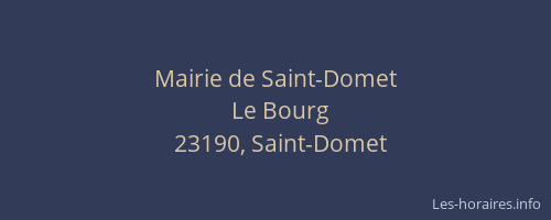 Mairie de Saint-Domet