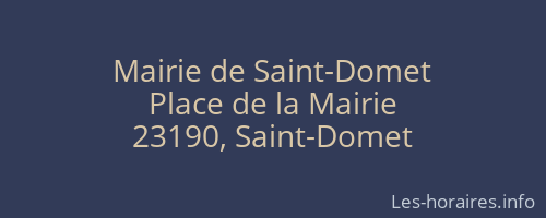 Mairie de Saint-Domet