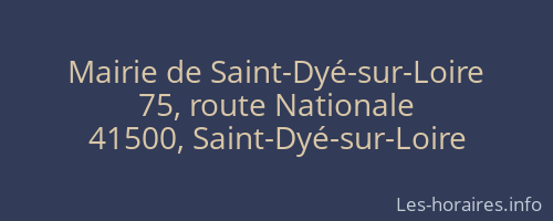 Mairie de Saint-Dyé-sur-Loire
