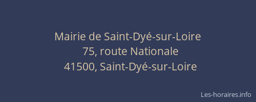 Mairie de Saint-Dy&eacute;-sur-Loire