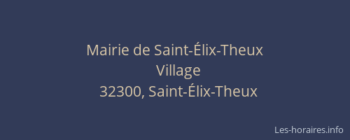 Mairie de Saint-Élix-Theux