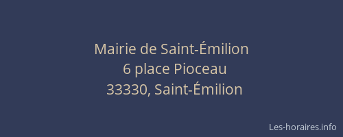 Mairie de Saint-Émilion