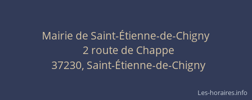 Mairie de Saint-&Eacute;tienne-de-Chigny