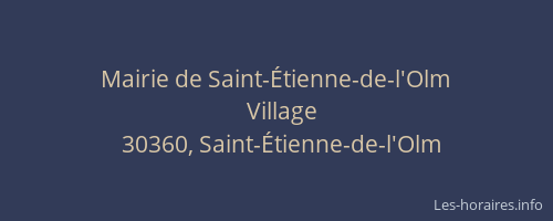 Mairie de Saint-&Eacute;tienne-de-l'Olm