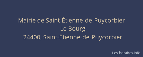 Mairie de Saint-&Eacute;tienne-de-Puycorbier