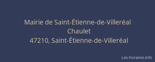Mairie de Saint-&Eacute;tienne-de-Viller&eacute;al