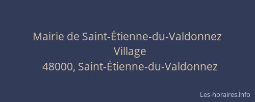 Mairie de Saint-&Eacute;tienne-du-Valdonnez