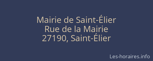 Mairie de Saint-Élier