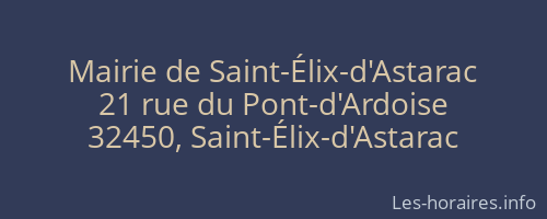 Mairie de Saint-Élix-d'Astarac
