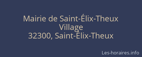 Mairie de Saint-Élix-Theux