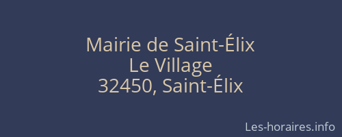 Mairie de Saint-Élix