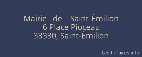 Mairie   de    Saint-Émilion